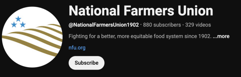 National Farmer's Union Youtube playlist